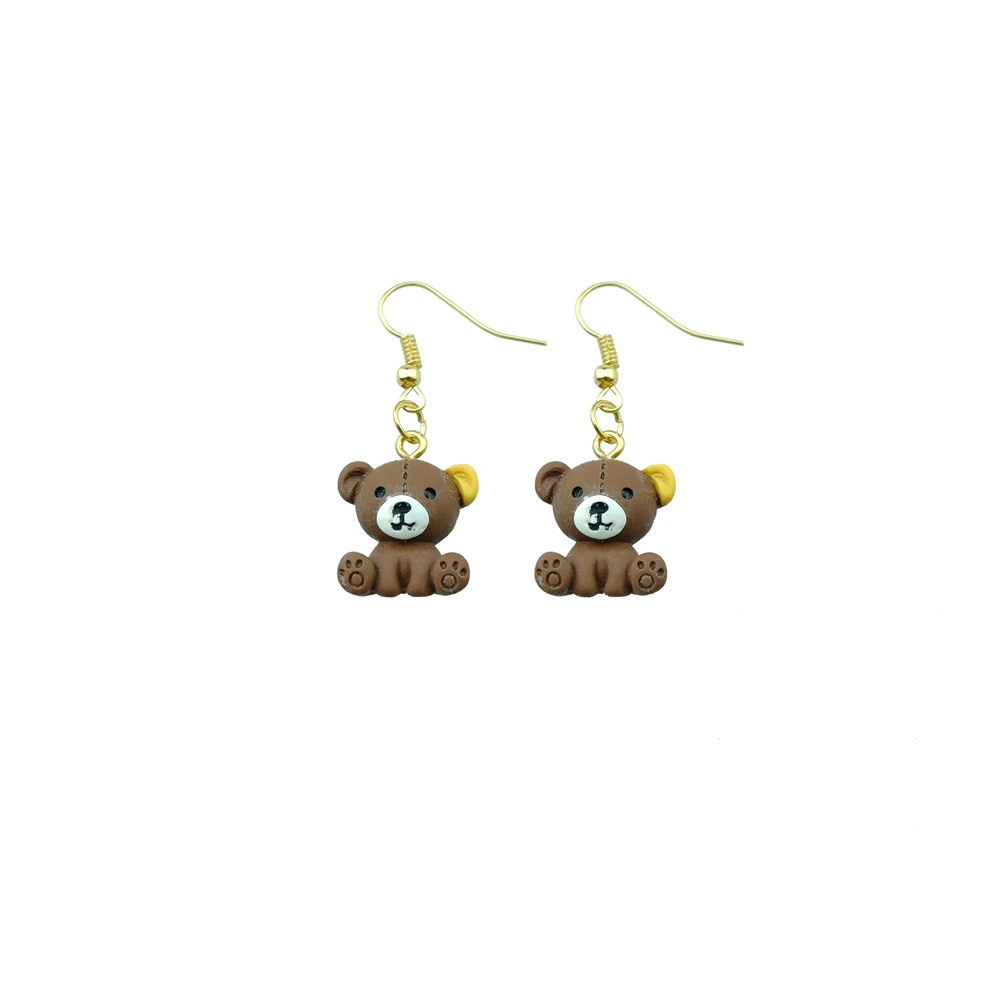 Cartoon Bee Fox Unicorn Earring For Women Resin Swan Panda Duck Drop Earrings Children Handmade Jewelry DIY Gifts