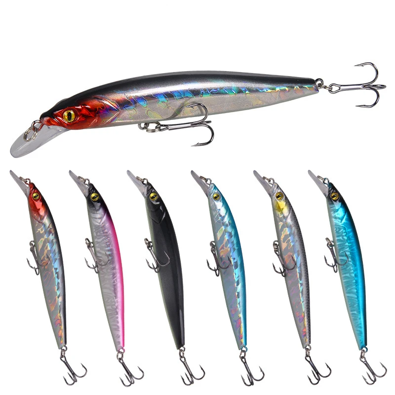 1 PCS 7g 12g Floating Luminous Minnow Fishing Lure Wobbler Hard Artificial Bait 3D Eyes Carp Crankbait Fishing Tackle