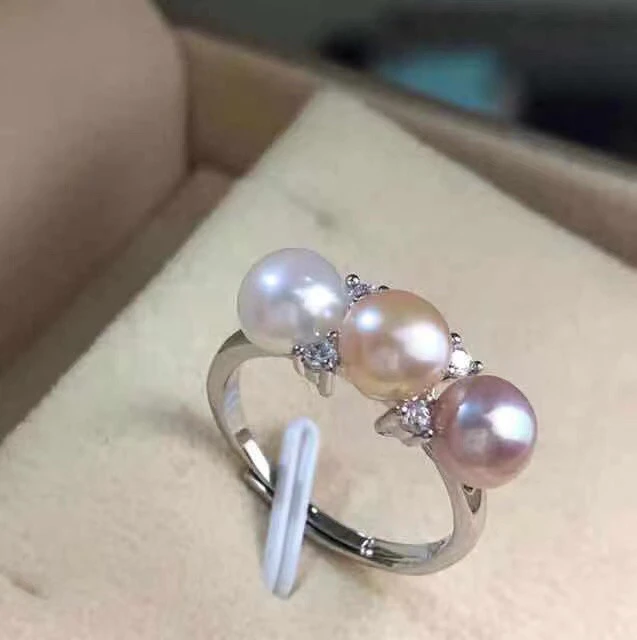 

Wedding Jewelry 925 Sterling Silver Adjustable Ring Settings Findings Mountings Parts for Pearl Corals Jade Crystal, 5pcs/lot