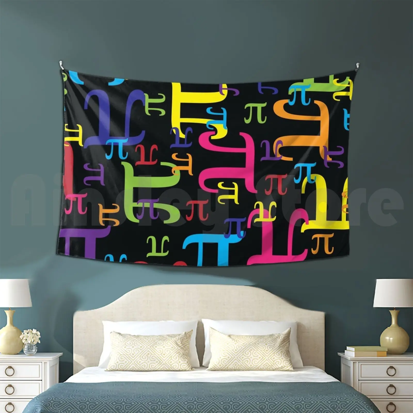 Pieces Of Pi Customized Tapestry Pi Day Math Pi Math Mathematics 3 14 Nerdy Geeky Nerd Geek Geekery