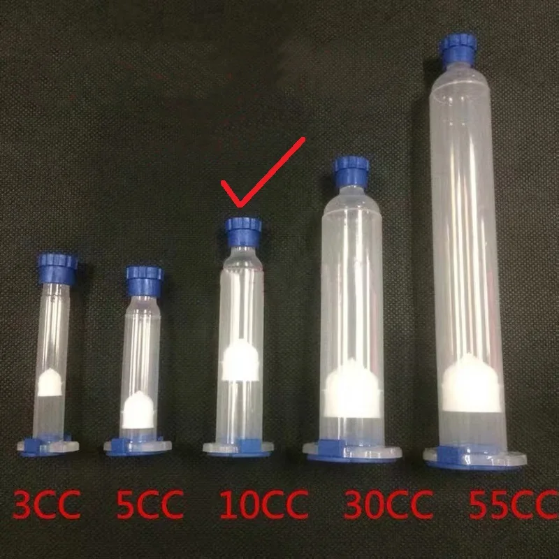 

50 sets/lot 10cc/ml American style Luer Lock Tip Dispenser Glue Dispenser Clear Air Syringe Barrel with piston/end cover/tip cap