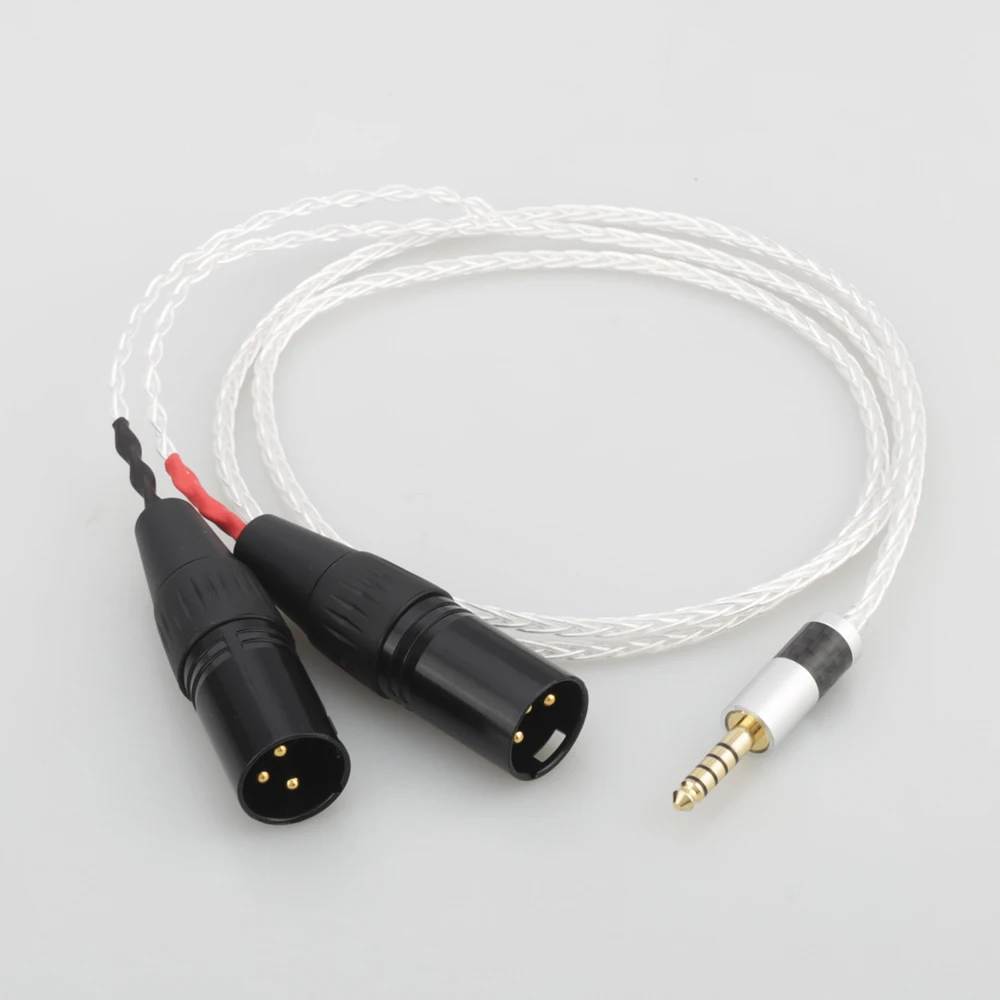 Neue Audiocrast 8 Kerne Silber Überzogene 4,4mm Ausgewogene Stecker auf Dual 2x 3pin XLR Ausgewogene Männlichen Audio Adapter Kabel