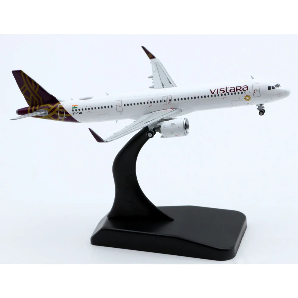 Regalo aereo da collezione in lega 1:400 JC Wings XX4467 Vistara Airlines Airbus A321NEO aereo pressofuso modello JET VT-TVB con supporto
