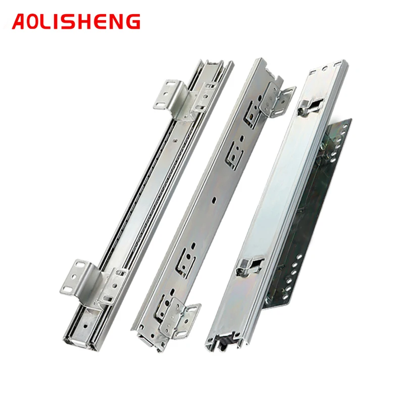 AOLISHENG Drawer slide Cold Rolled Steel Material Galvanized Zinc Cabinet Pull Basket Slide rail