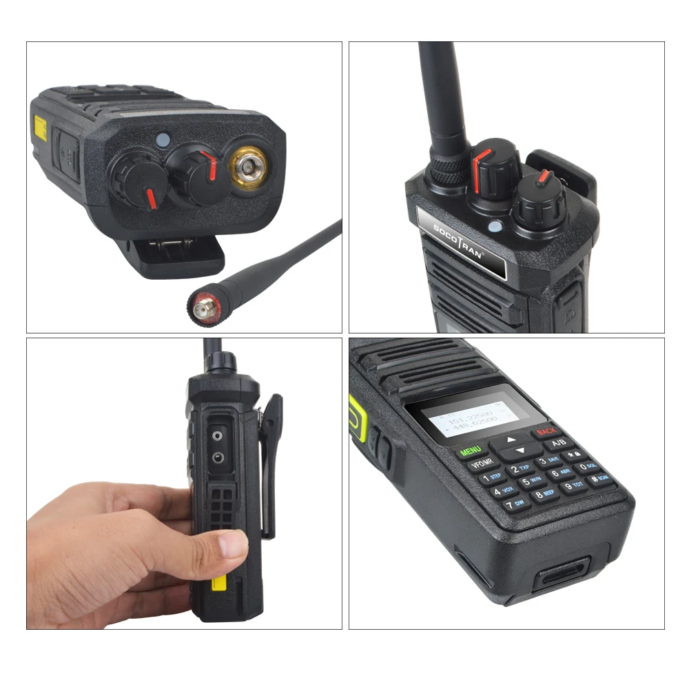 Walkie Talkie Socotran KL-F6 12W High PowerLong distance Dual band Dual display Dual standby Handheld Two Way Ham Radio