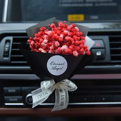 Small Bouquet Dried Eternal Flowers Car Interior Air Outlet Fragrance Clip Car Decoration Ornaments