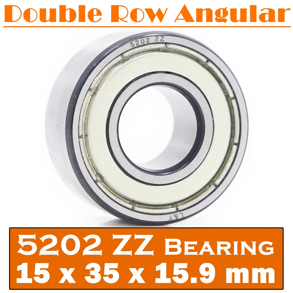 5202 ZZ Bearing 15*35*15.9 mm ( 1 PC ) Axial Double Row Angular Contact 5202ZZ 3202 ZZ 3056202 Ball Bearings