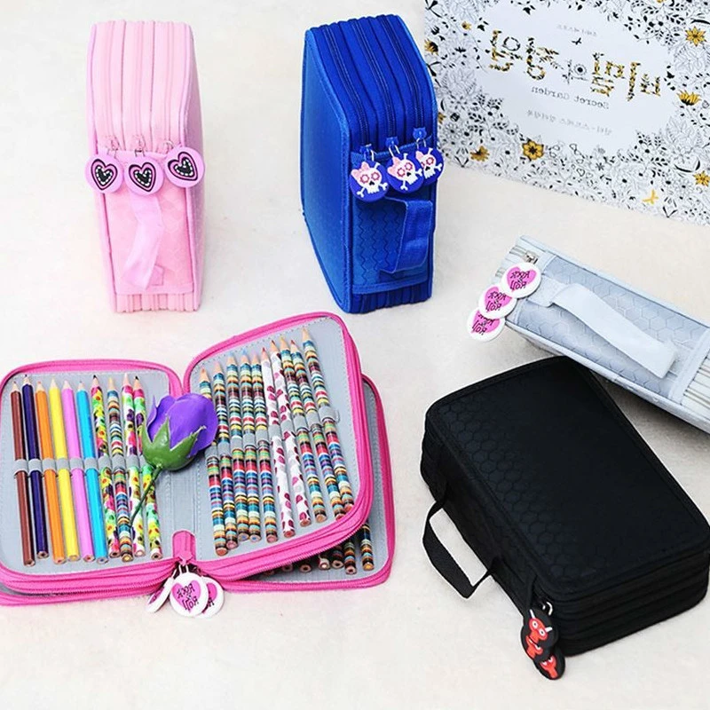 2/3/4th Floor Pencil Case Kawaii Stationery Pencil Cases For Girls Pencil Boxes School Case 3 Compartments School Holsters 04856
