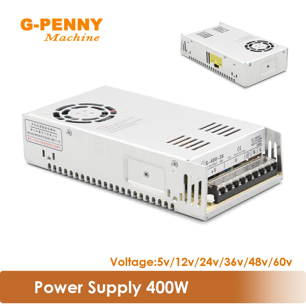 DC Power Supply 400W Input 90～132VAC/180～264VAC Output 5/12/24/36/48/60v dc switching power supply