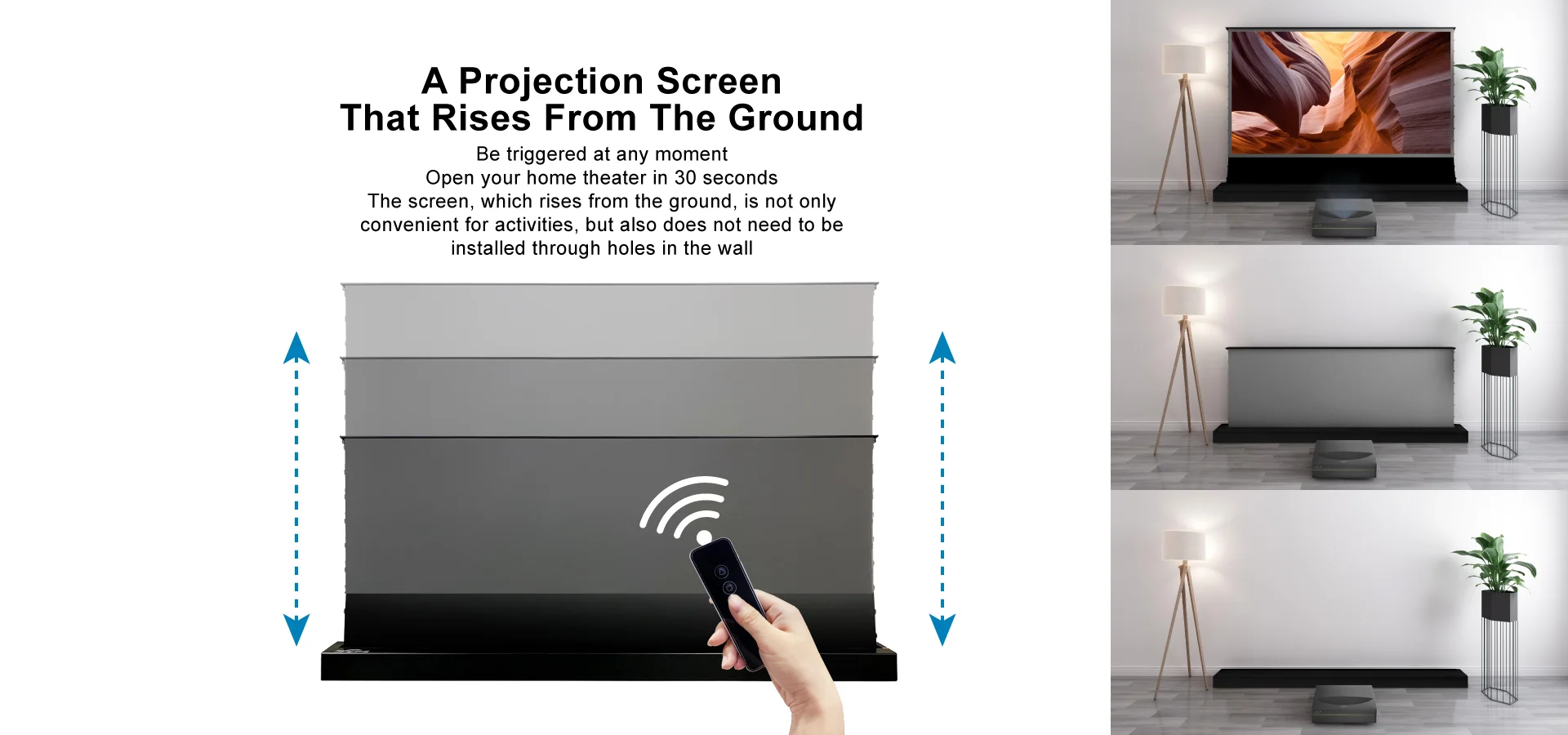 Freies Verschiffen 100 Zoll 16:9 CLR Faltbare Projektor Bildschirm Mit Ultra Kurze Werfen ALR Mit 0,6 Verstärkung Für Home Cinema – Detail 3