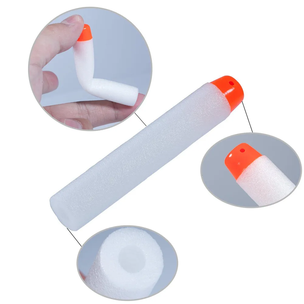 White Glow in the Dark Soft Refill Bullet Replacement Foam Luminous Bullet For Nerf Toy Gun Elite Series Soft Hole Bullets Darts