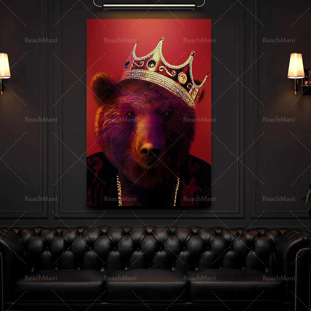 Notorious BEAR | Canvas Art | Wall Art | Office Decor | Investor | Stock Market | Bitcoin | Crypto | Day Trader | Wall Street