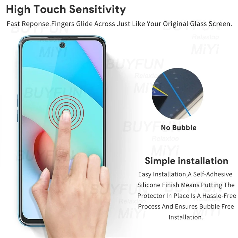 1-To-3 Protective Glass for Xiaomi Redmi Note 10 Pro 10S 10T Glass Camera Screen Protector On Redmy 10C Not 11 Pro 11S C10 Glass