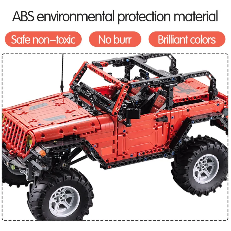 Cada 1941PCS RC 2.4G City Off Road Car Building Blocks Battery Motor Vehicle Bricks Toys for Kids Gift