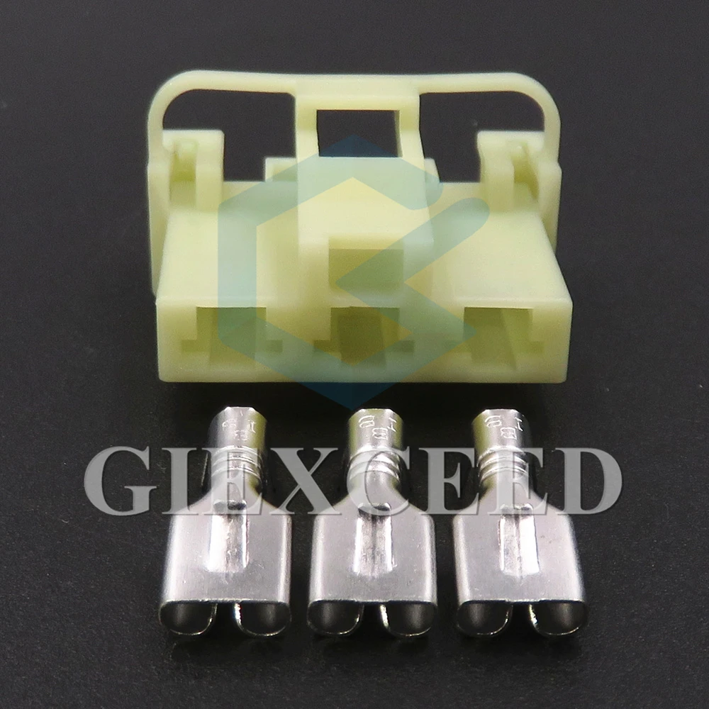 

2 Sets 3 Pin 6.3 Series Auto Electrical Connector MG611657 Car High Current Plastic Housing AC Assembly Unsealed Wiring Socket