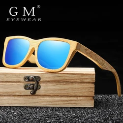 GM-Handmade De Madeira Natural Bambu Óculos De Sol Polarizados, Luxo Brand Design, Novo