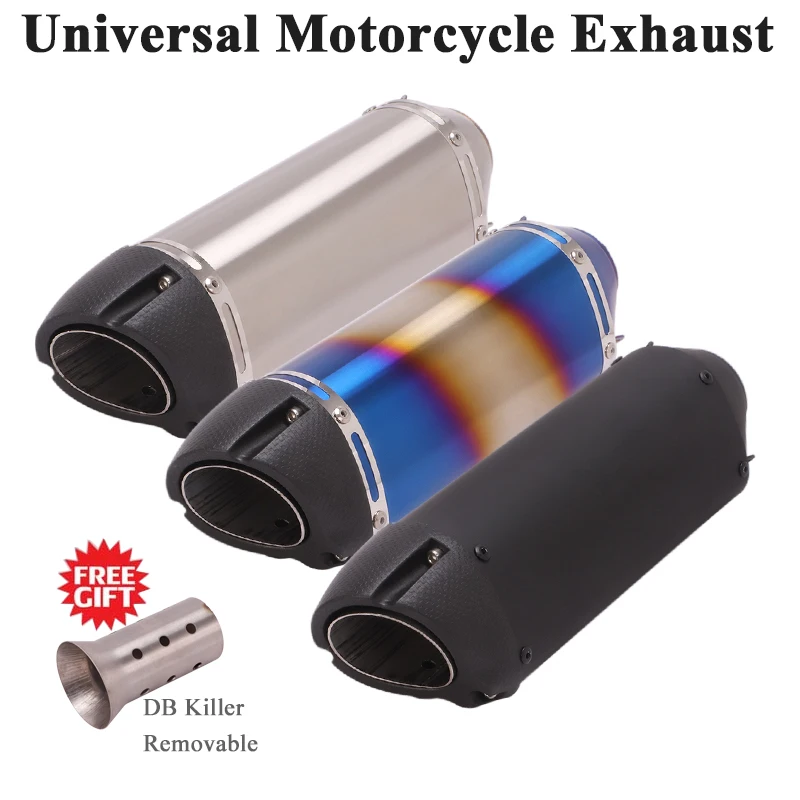 

Универсальный 51 мм выхлопной трубы для мотоцикла Yoshimura Escape для R15 MT-03 XMAX300 GSXR150 CB500X модифицированный глушитель DB Killer Reomova