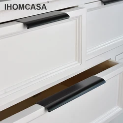 1200mm Long Gold Black Hidden Handles Kitchen Cabinet Door Knobs Wardrobe Drawer Pulls Cupboard Furniture Handles Aluminum Alloy