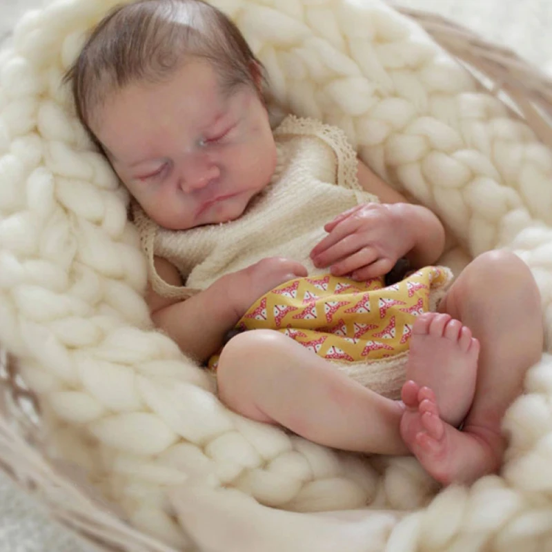 

Bebe Reborn 20 Inches Lifelike Newborn Sleeping Levi Vinyl Unpainted Unfinished Doll Parts Baby Kit