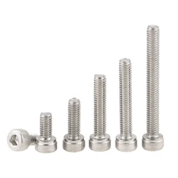 30pcs/Lot Metric Thread DIN912 M3/M4 304 Stainless Steel Hex Socket Head Cap Screw Bolts M3 X 35mm M4 X 40mm 50mm