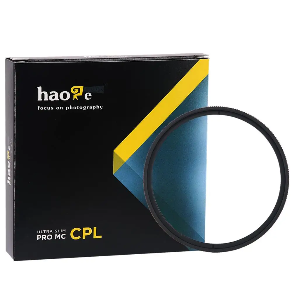 Haoge 37/40.5/43/46/49/52/55/58/62/67/72/77/82mm MC CPL Multicoated Circular Polarizer Polarizing Lens Filter