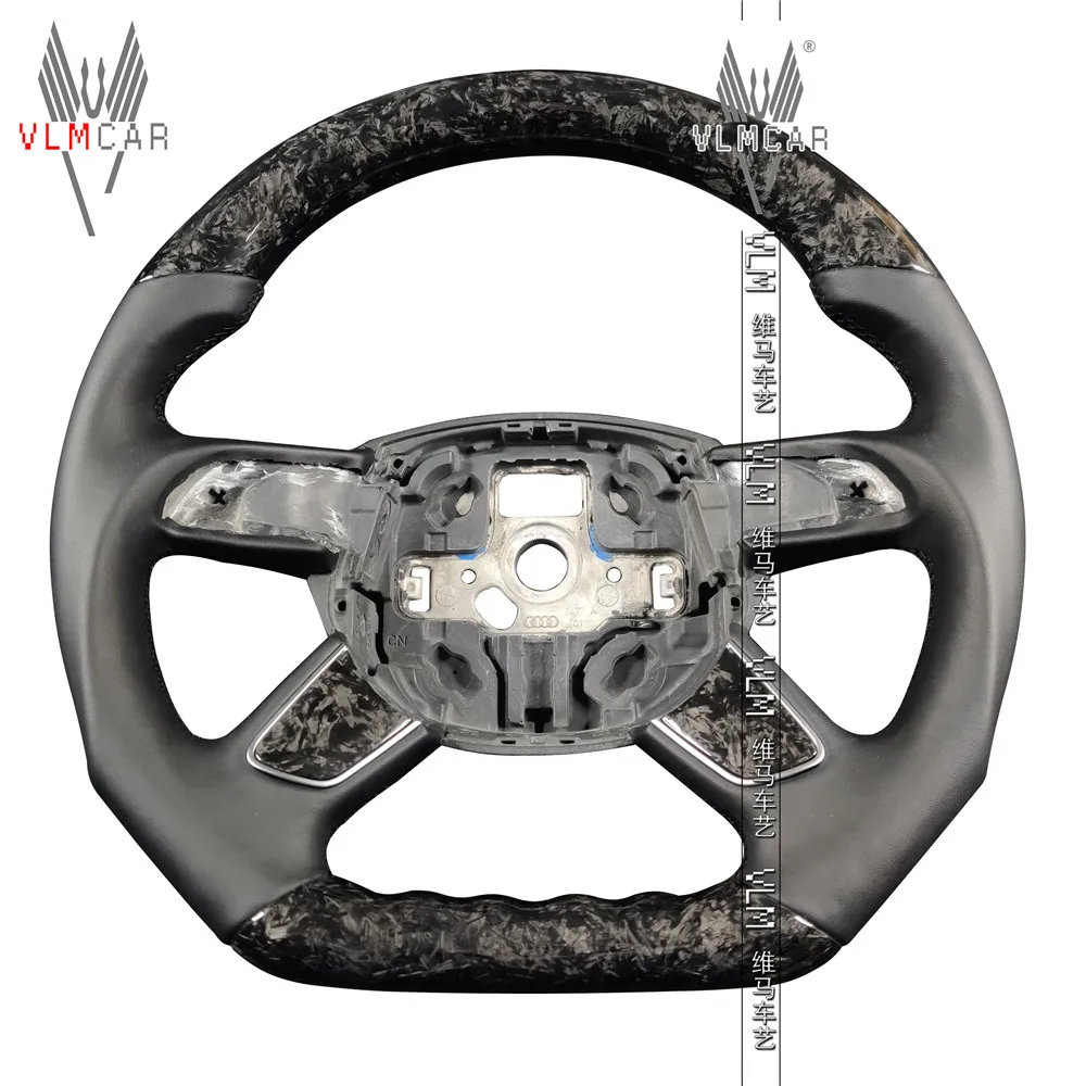 

VLMCAR Private Custom Carbon Fiber Steering Wheel For Audi A4 Car Accessories Led Display Flat Bottom Auto Parts