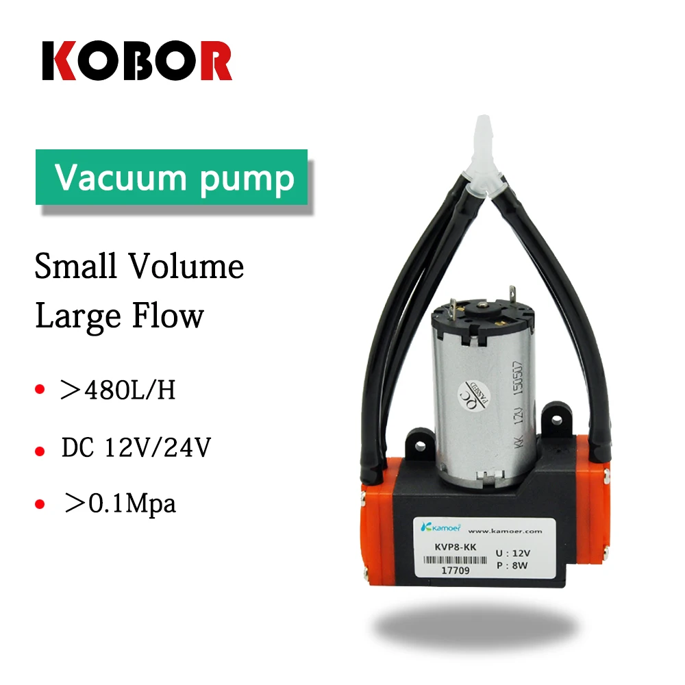 

Kamoer KVP8 micro electric diaphragm mini air/vacuum pump with brush motor and double head long life