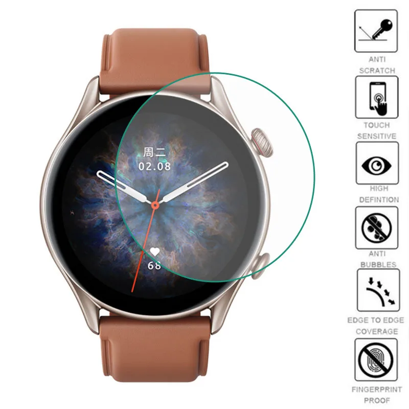 5個tpuソフト保護カバーのためのamazfit gtr 3/3pro/2/2e GTR3プロGTR2 GTR2e腕時計液晶スクリーンプロテクターアクセサリー