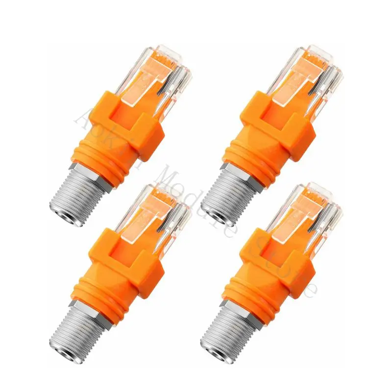 1PC złącze typu F RF żeńskie do RJ45 męskie podłużny łącznik koncentryczny Adapter koncentryczny RJ45 do złącza RF