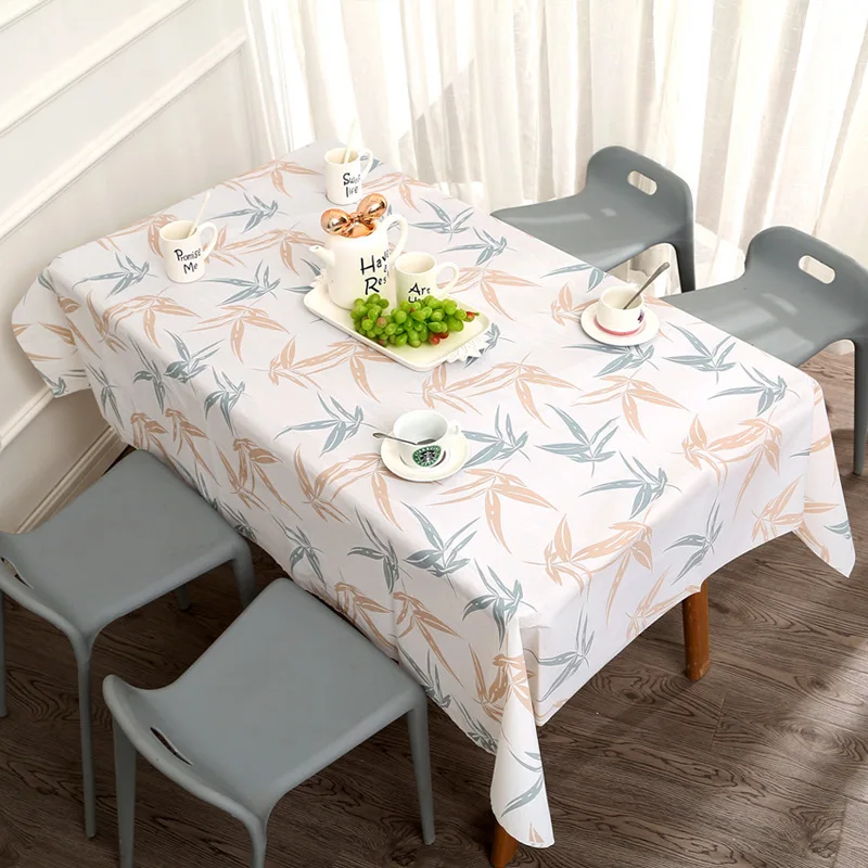 Simple Table Cloth PVC Waterproof Anti-scald Oil-proof Nordic Style Thickened Students Desk Cover Creative Coffee Table Cloth
