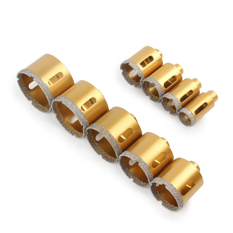 6-65mm 1PC M10 Thread Shank Dry Vacuum Brazed Diamond Drilling Core Bit For Drilling on Ceramic Tile Hole Saw Granite Marble