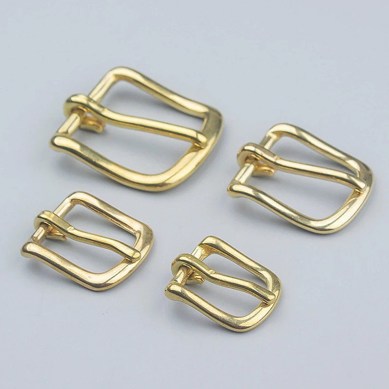 13-38mm Inner Width Solid Brass Pin Buckle Belt End Bar Heel For Bag Jeans Webbing Collar Strap Diy Leather Craft Accessories