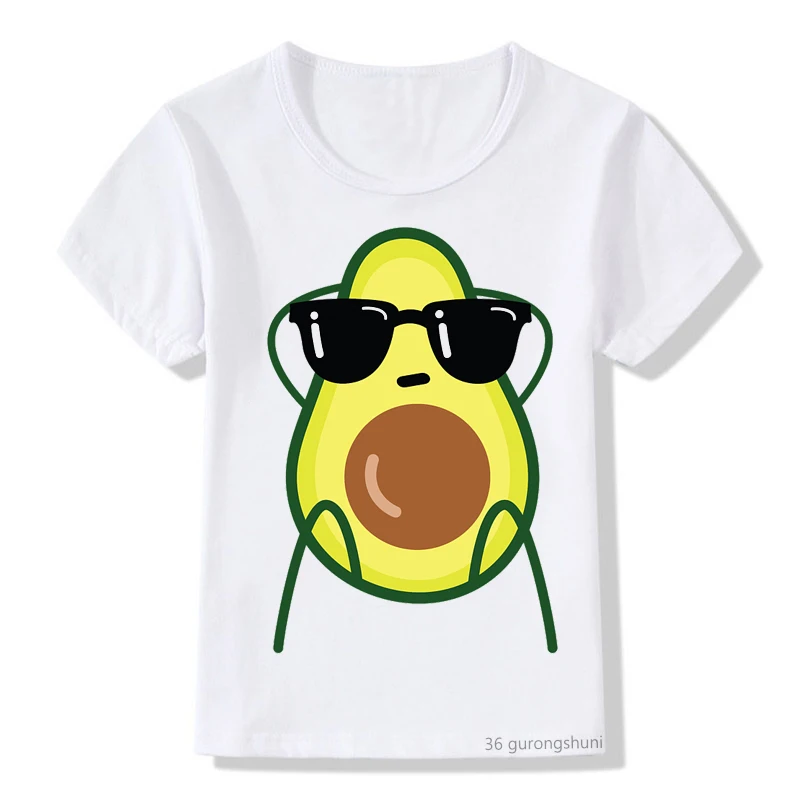 Kawaii Fruit Vegan Short Sleeve Cute T-shirt Kids Small Fresh Casual Tshirt Harajuku T Shirt Summer Tops Boys Girls Clothe