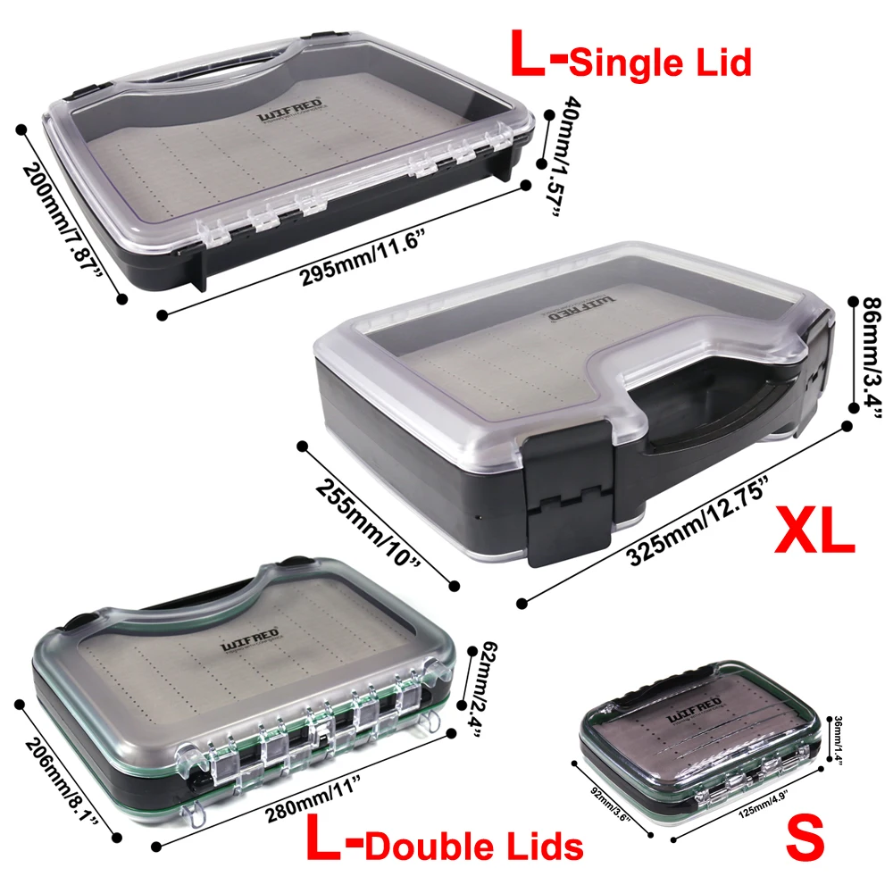 Wifreo Fishing Fly Box Waterproof Pocket Travel Display Boat Saltwater Fishing Large Size Fly Case