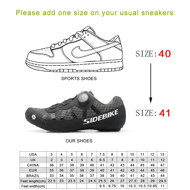 Sidebike Blue Black Cycling Clip in Shoes Men\'s Size 8 Women’s Size 9 SD-003 Sidebike mtb shoes mountain bike non-lock leisure road bike  main image 3
