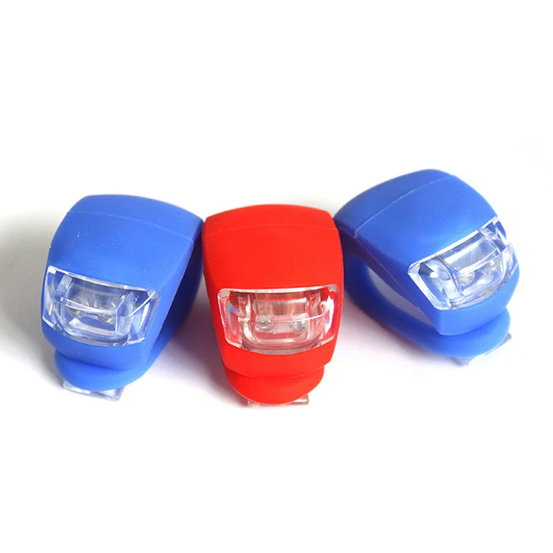 LED Bike Light Silicone Mountain Bike Set Push Cycle Clip Light Bicycle Tail Light Waterproof 3 Mode Full Light Flash Slow Flash