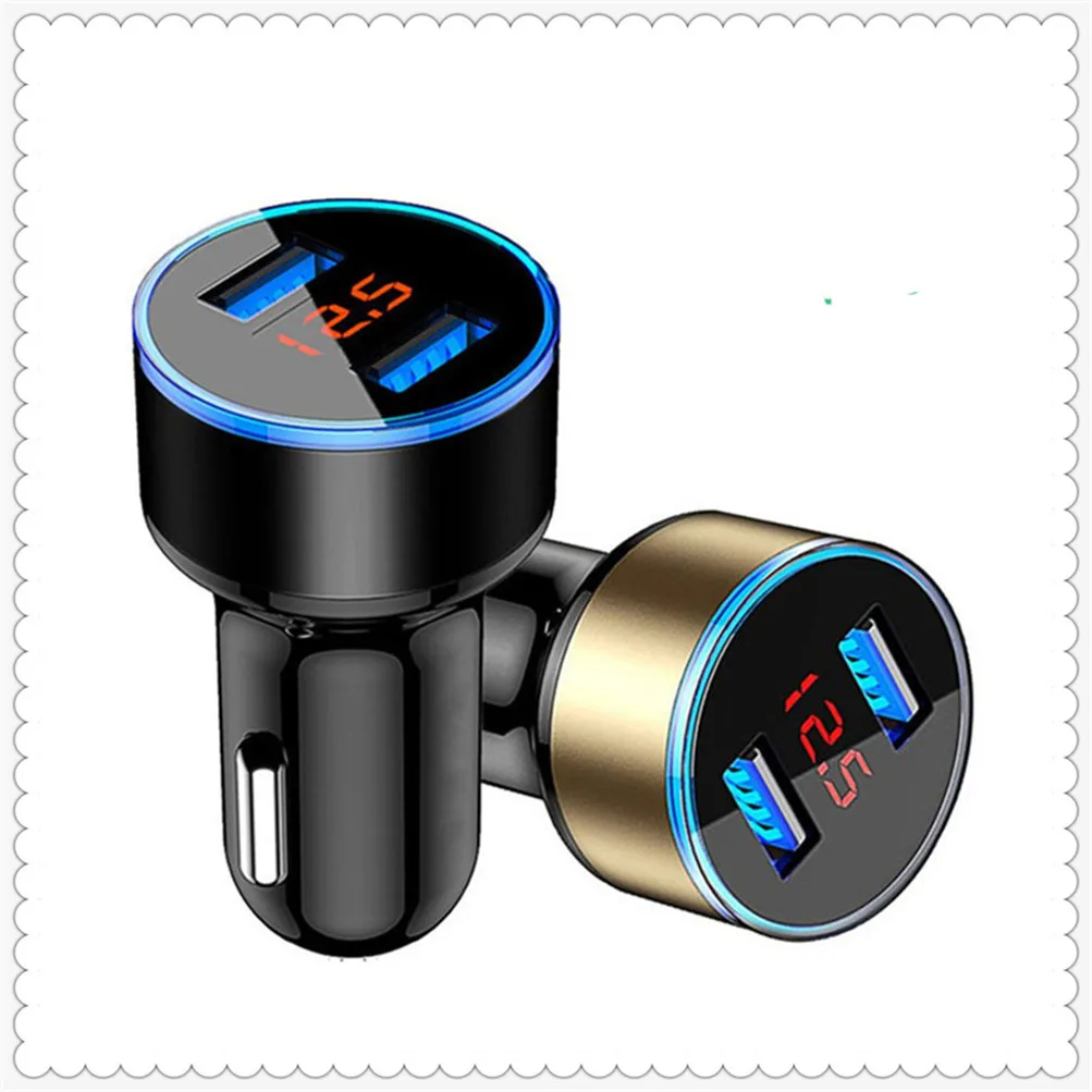 1pcs Dual USB car charger universal mobile phone for Toyota Yaris Hiace Prius V Hilux Land Tacoma Tercel Tiara Van Venza