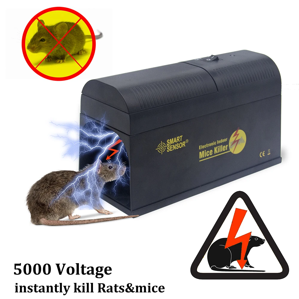 

Electric High Voltage Mouse Rat Trap Household Warehouse Electronic Mice Killer Reusable Rodent Control Tool