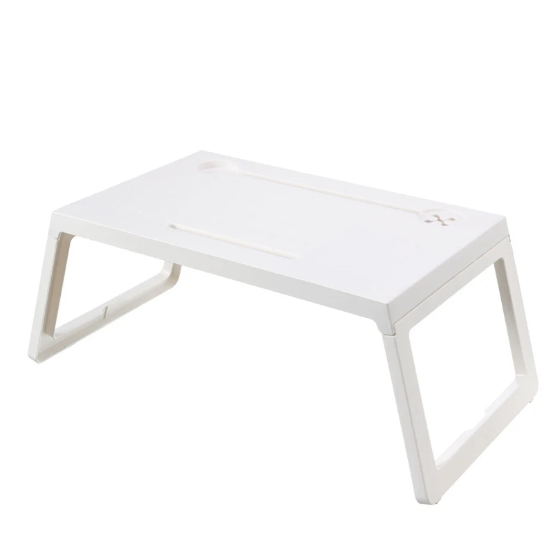 Scrivania da tavolo per Laptop per letto, vassoio per Computer in plastica con cassetto portaoggetti e Pad, portabicchieri, portapenne, scrivania pieghevole, mobili da tavolo