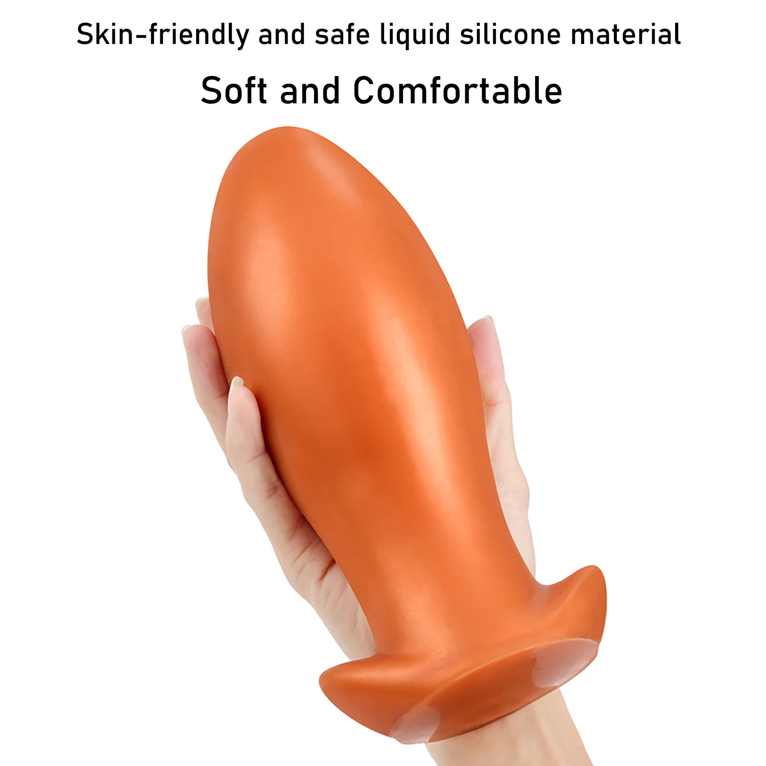 Soft Liquid Silicone Oversize Egg Shape Anal Plug Dildos Big Anal Dilator Butt Plug Stimulate Anus Sex Toys for Women and Men