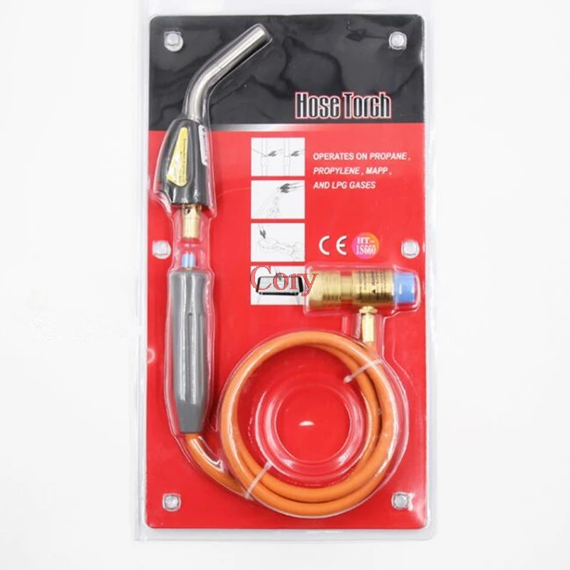 

1Pc 1.5m Hose Torch Operates On Propane,Propylene,MAPP,And LPG Gases Braze Welding Torch Self Ignition connection Torch Hand