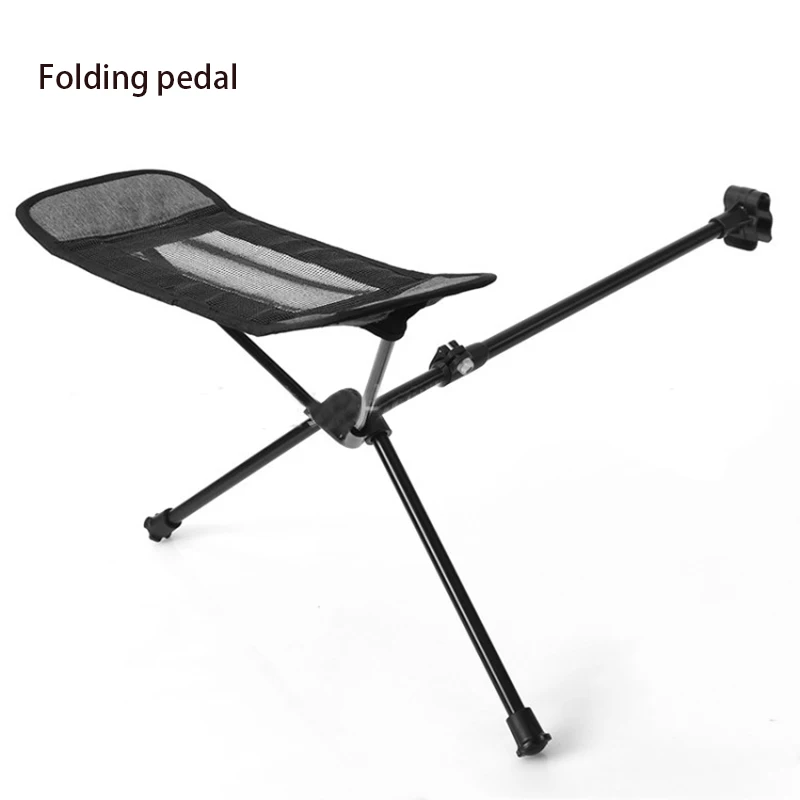 Camping Folding Footstool Adults Beach Picnic Travel Retractable Footrest Extended Leg Stool Can Be Used with Folding Chair