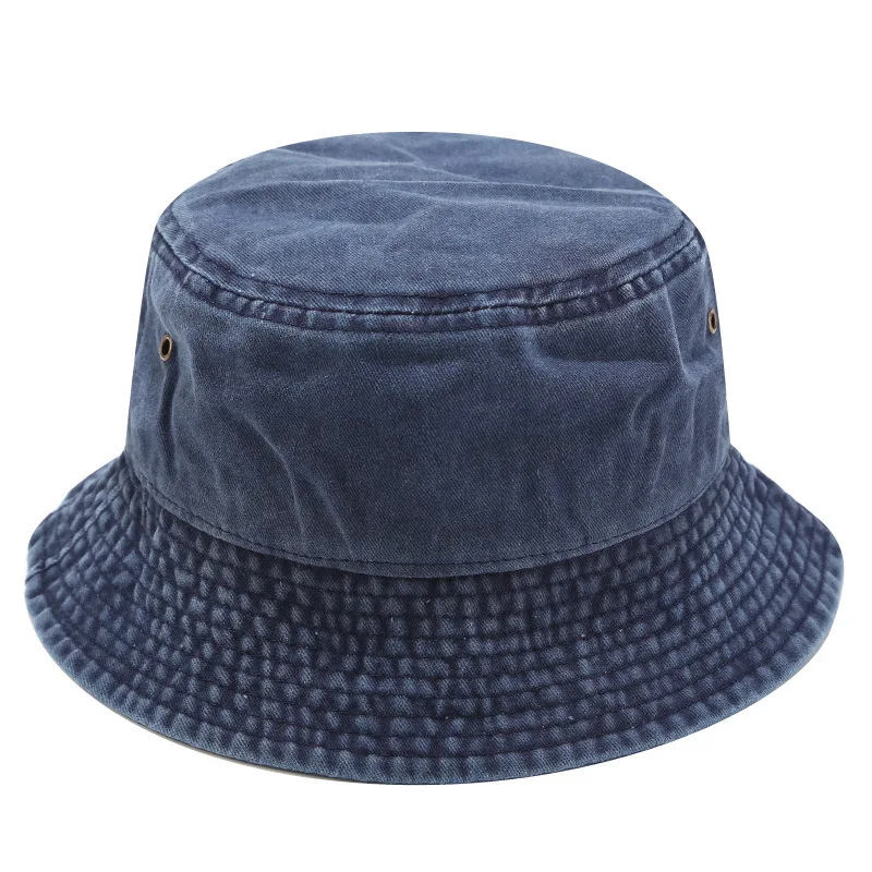 2022New Fisherman Hat Panama Denim Bucket Hats Outdoor Men Women Washed Cotton Bucket Cap Fashion Hip Hop Gorros Bob Hat