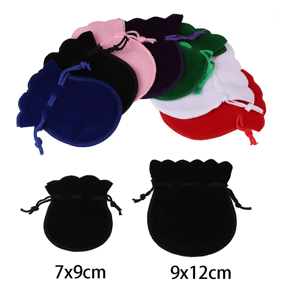 25pcs/lot Gourd Velvet Gifts Bag Drawstring Nylon Rope Soft Jewelry Packaging Wedding Christmas Candy Jewelry Pouches