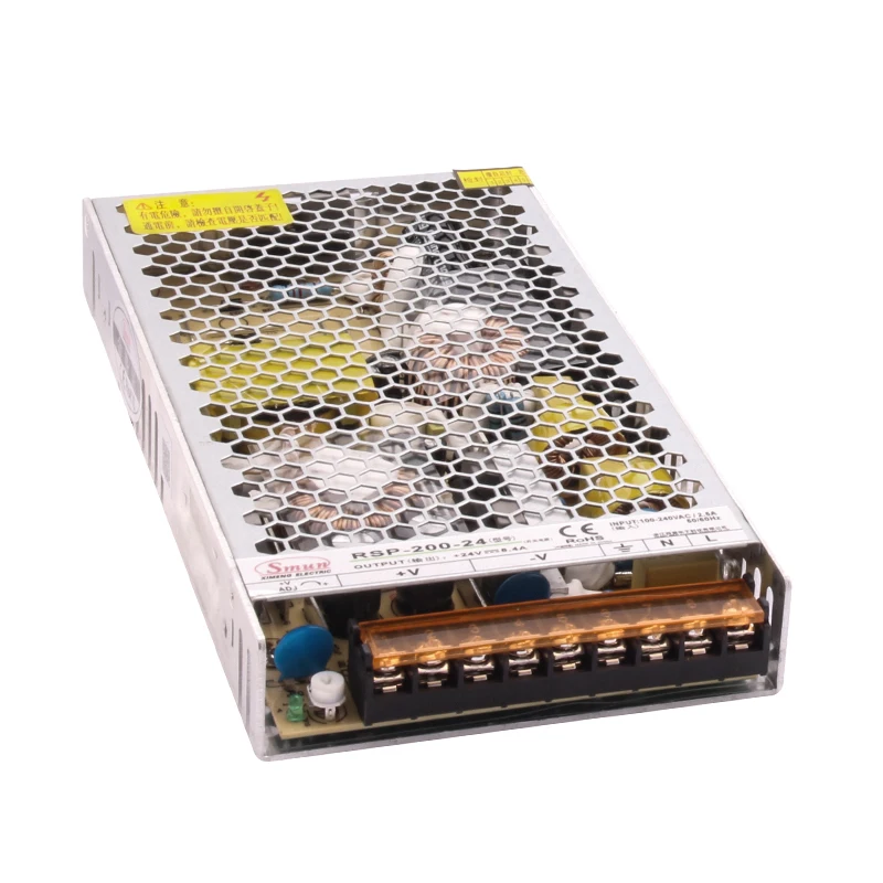 SMUN RSP-200 200W 100-240VAC Input 12VDC/24VDC/48VDC Output Power Supply With 0.95 PFC