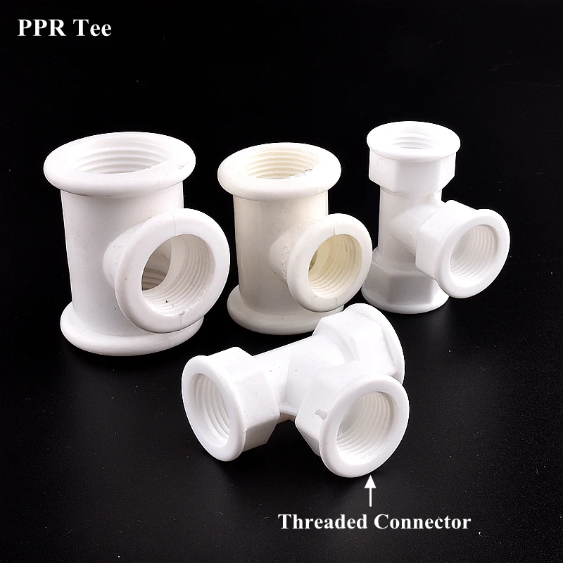 

1pc 1/2"~1"Female Thread PPR Tee Connector Garden Watering Irrigation System Reducing Pipe Joint Kitchen Water Tap Tube Fittings