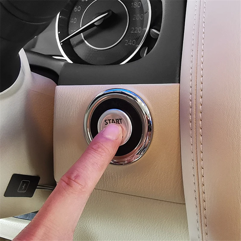 Ignition Switch Cover Start Stop Engine Cover Button Stickers Keyless System For Nissan Patrol Y62 2013-2020 Car Accessories