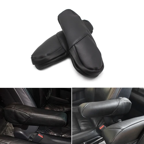 PU 가죽 스폰지 드라이버 및 승객 사이드 시트 팔걸이 핸들 커버 혼다 CRV CR-V 2007 2008 2009 보호 트림