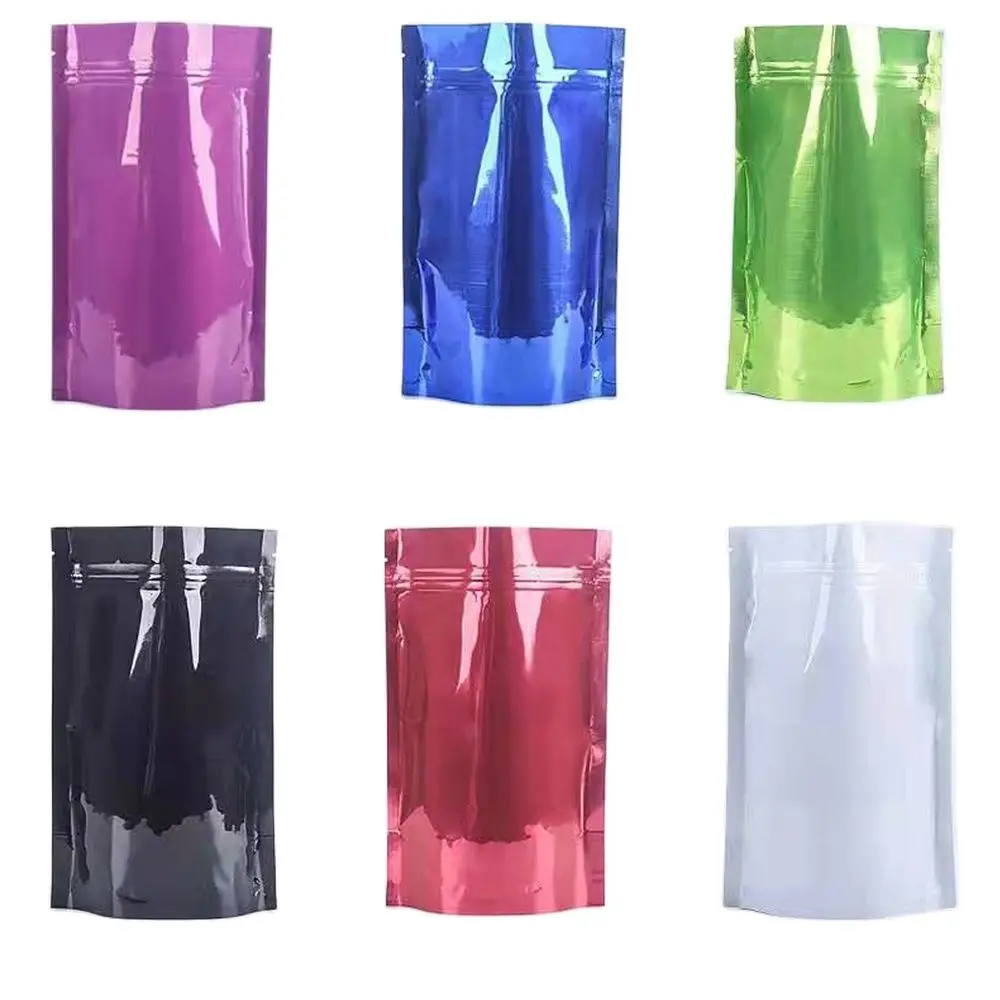 

1000pcs Resealable Aluminum Foil Ziplock Bag Heat Seal Stand Up Pouches Food Packaging Storag Bag for Nuts Grains Tea Snacks