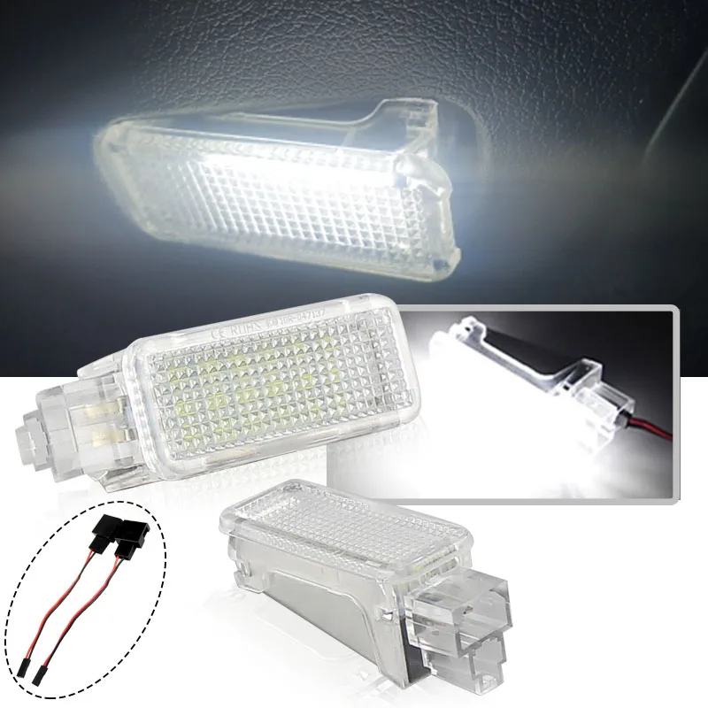 2x LED Footwell Under Courtesy Light Luggage Trunk Glove Box Lamps For Audi A3 S3 A4 S4 RS4 A6 S6 RS6 A5 A2 A1 A8 S8 Q5 Q7 TT R8